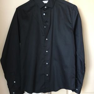 Boys Black Button Down Shirt